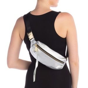 silver fanny pack
